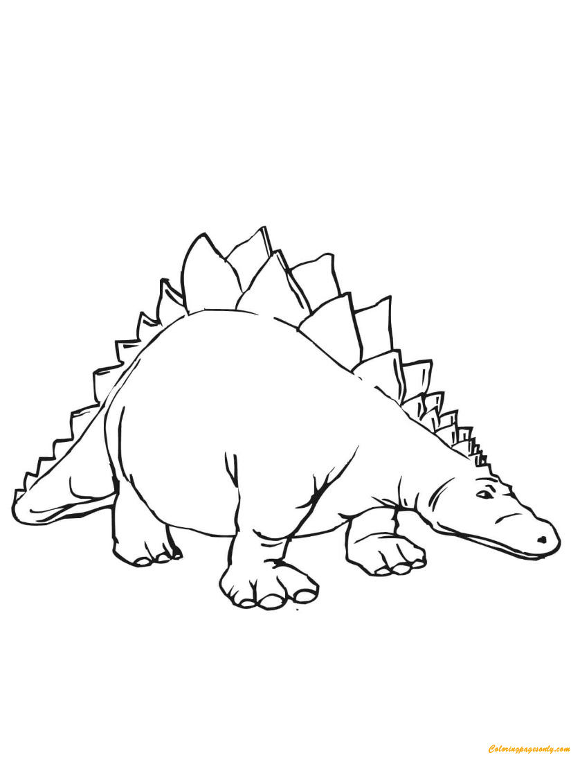 Stegosaurus Armored Stegosaurid Dinosaur Coloring Page ...