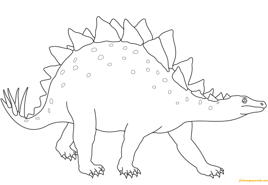 Stegosaurus From Dinosaur Coloring Page Free Coloring Pages Online