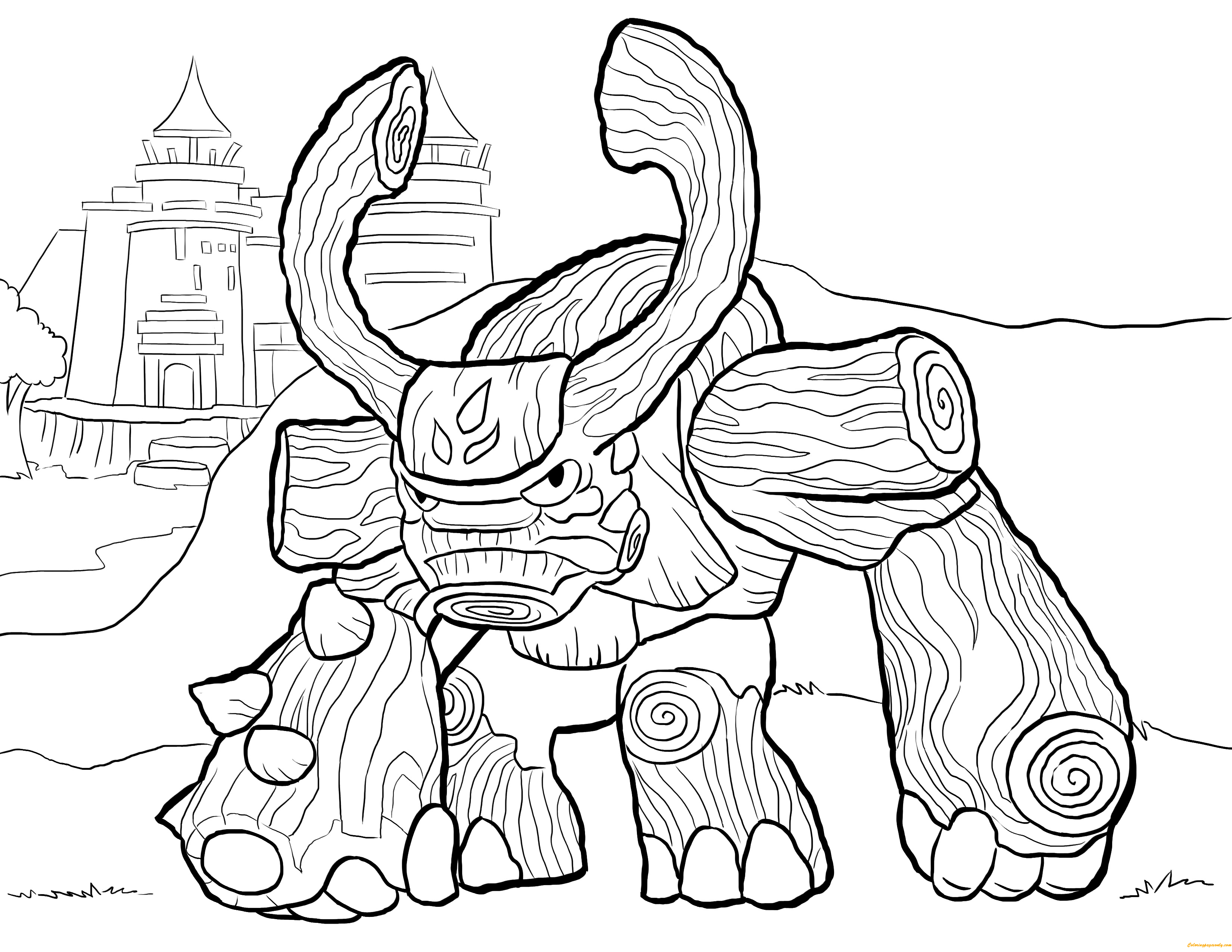 Tree Rex Skylanders Coloring Page Free Coloring Pages Online