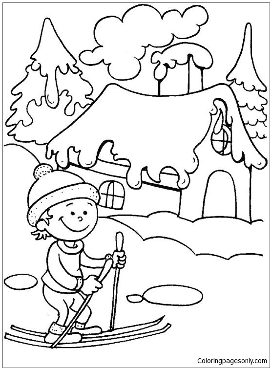 images of winter season for coloring pages - photo #5
