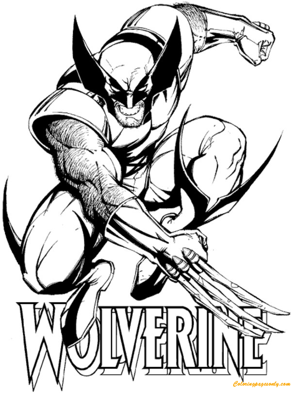 Wolverine from Avengers Coloring Page - Free Coloring Pages Online