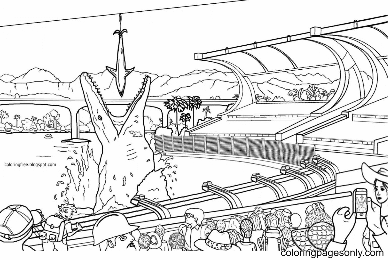 Jurassic Park Printable Coloring Page Free Printable Coloring Pages
