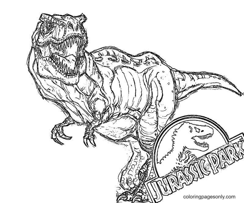 Jurassic Park Coloring Page Free Printable Coloring Pages