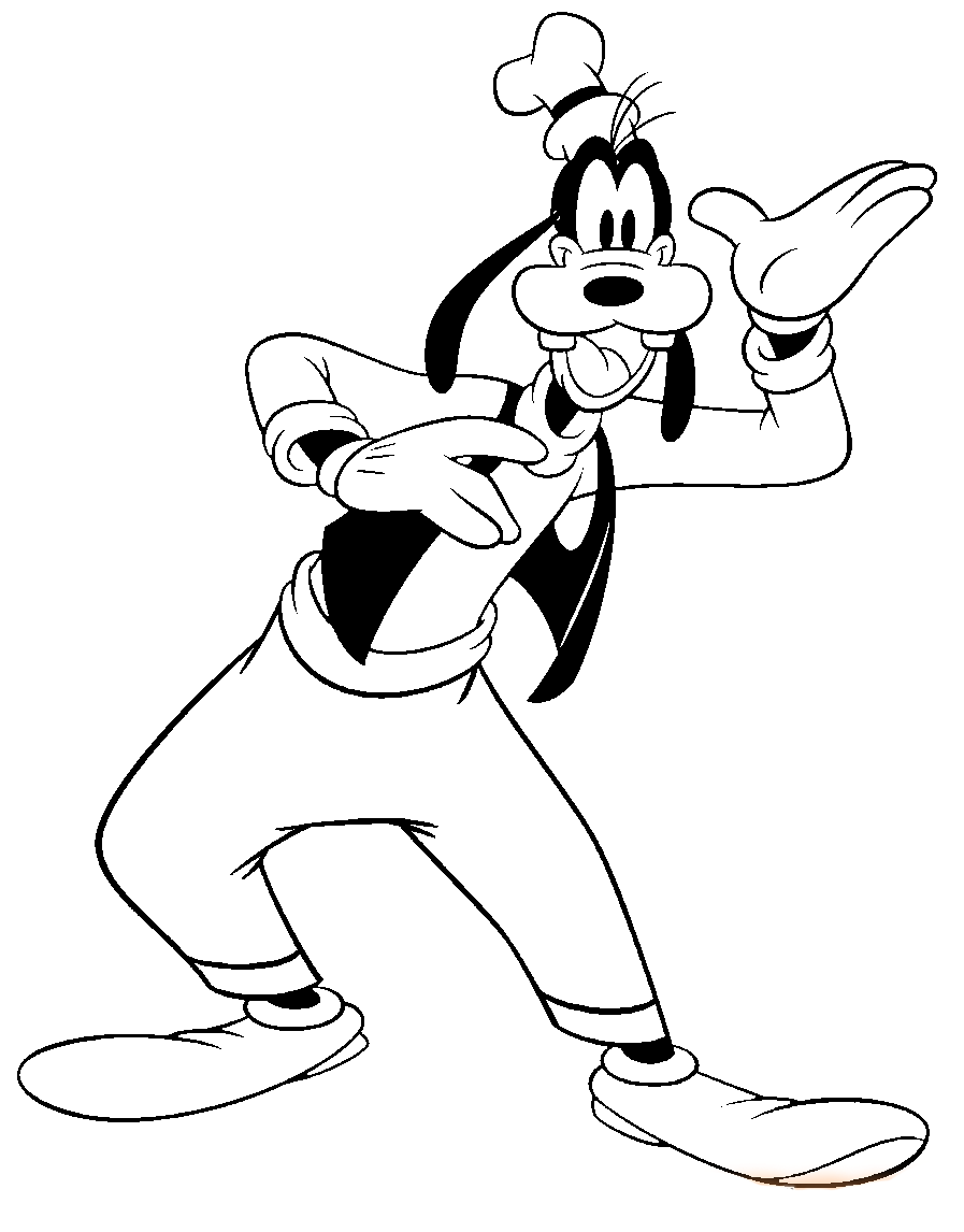 Goofy De Disney Dibujos Animados Para Colorear Goofy Para Colorear