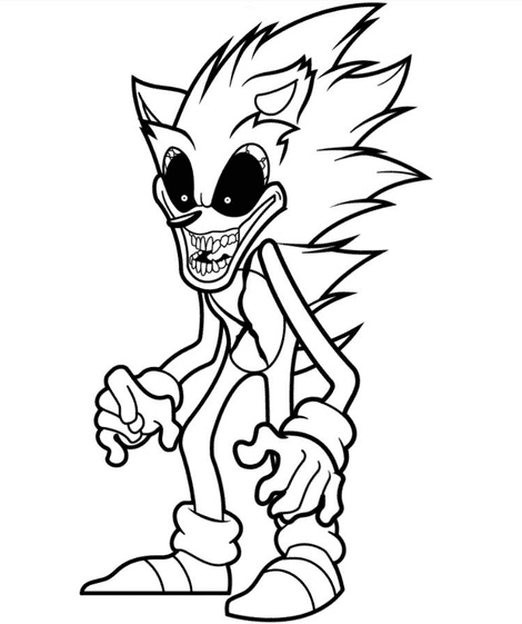Free Printable Sonic Exe Coloring Pages