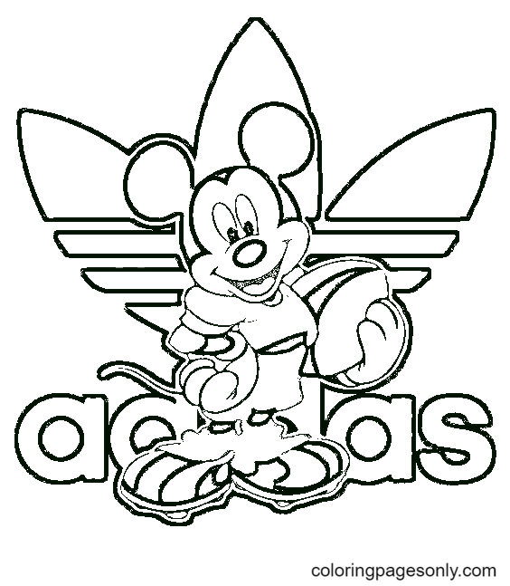 Mickey Logotipo Adidas Coloring Pages Adidas Coloring Pages My