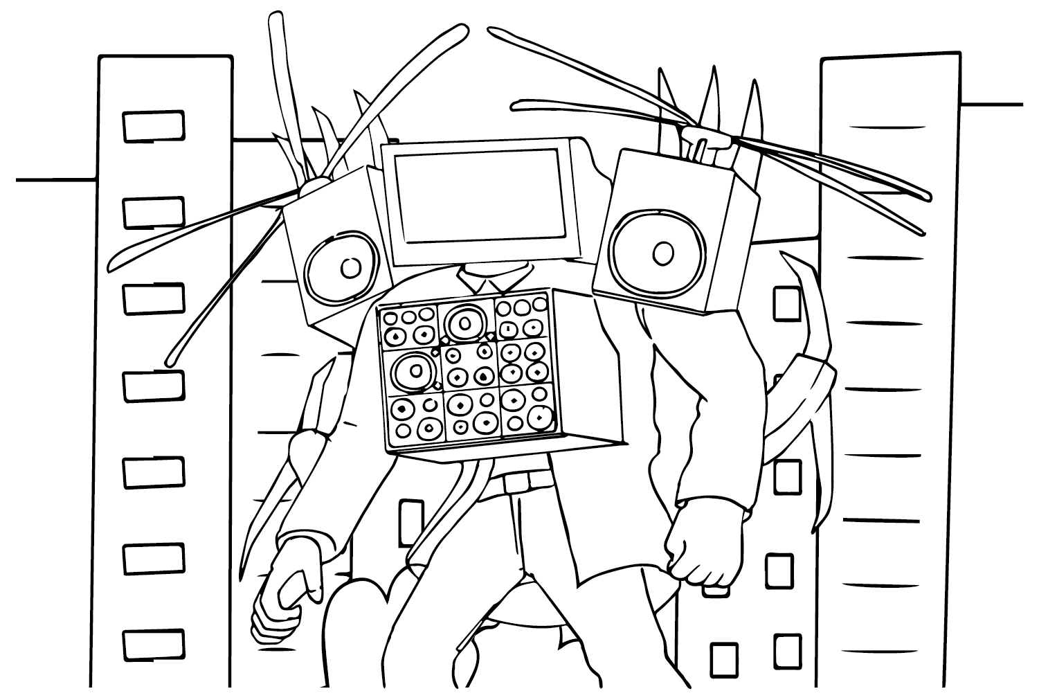 Titan TV Man To Color Free Printable Coloring Pages