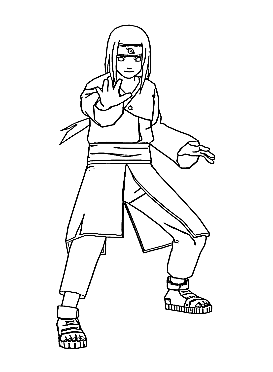 Neji Hyuga Coloring Pictures Free Printable Coloring Pages