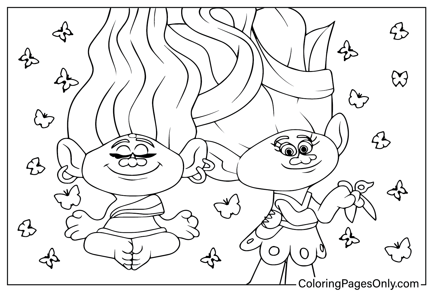Trolls Band Together Coloring Pages Free Printable Coloring Pages