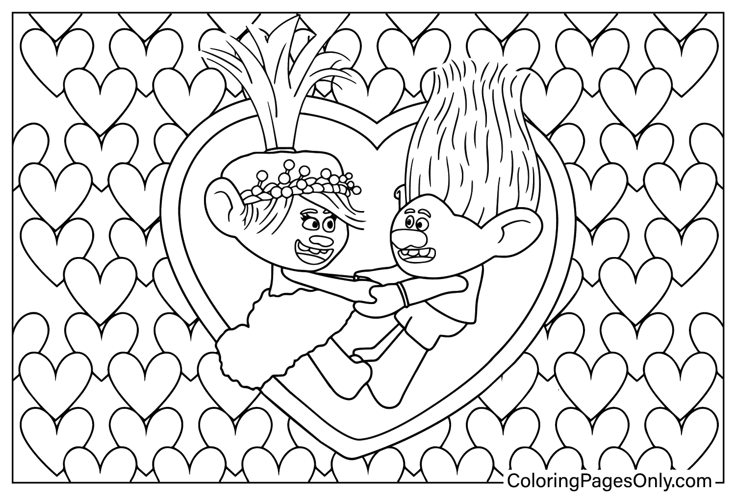 Trolls Band Together Coloring Pages Free Printable Coloring Pages