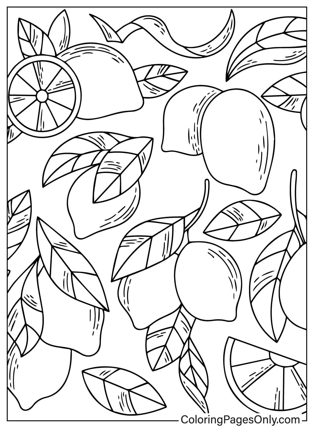 P Ginas Para Colorear De Limones Coloringpagesonly