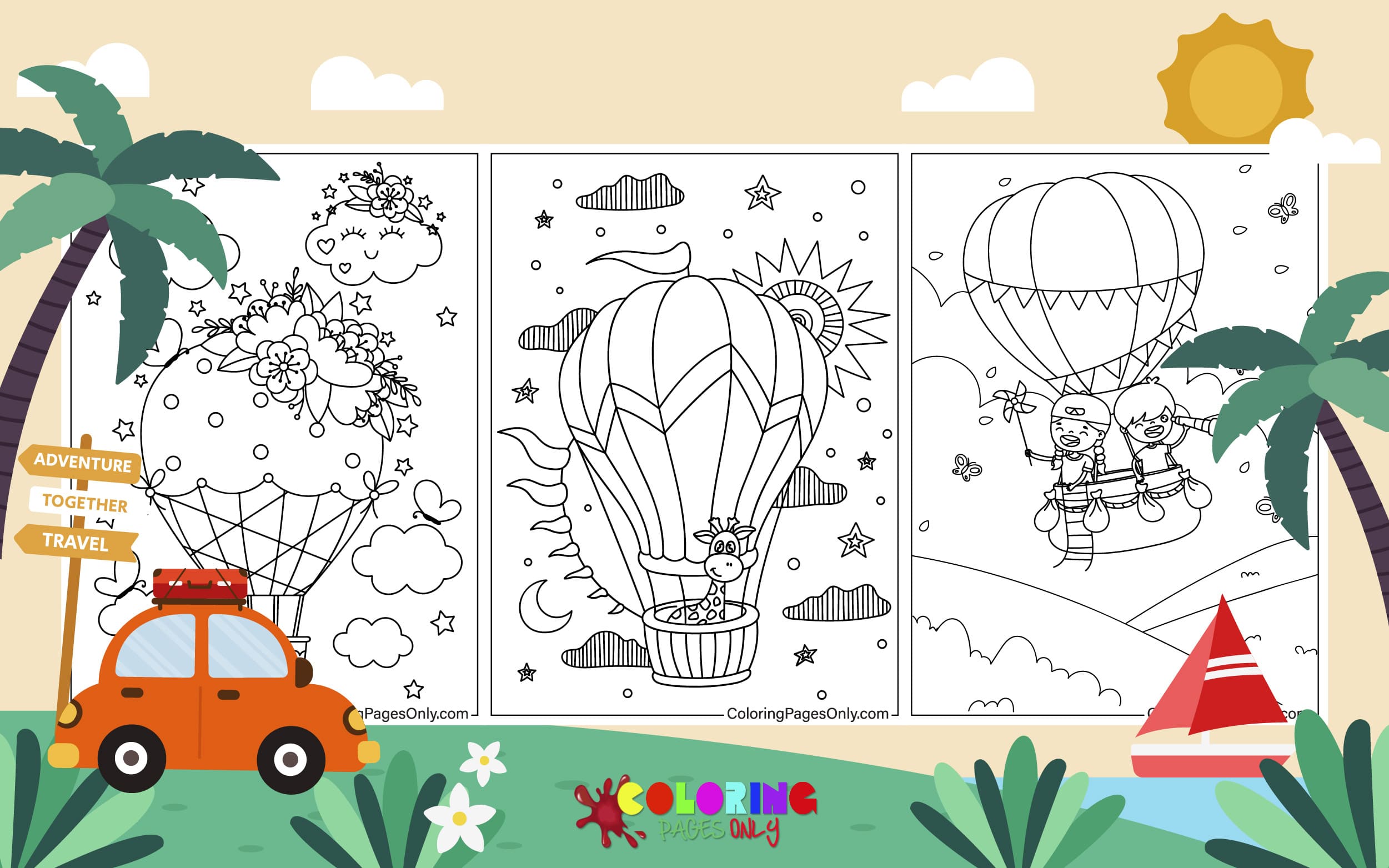 Coloriages De Montgolfi Res Coloringpagesonly