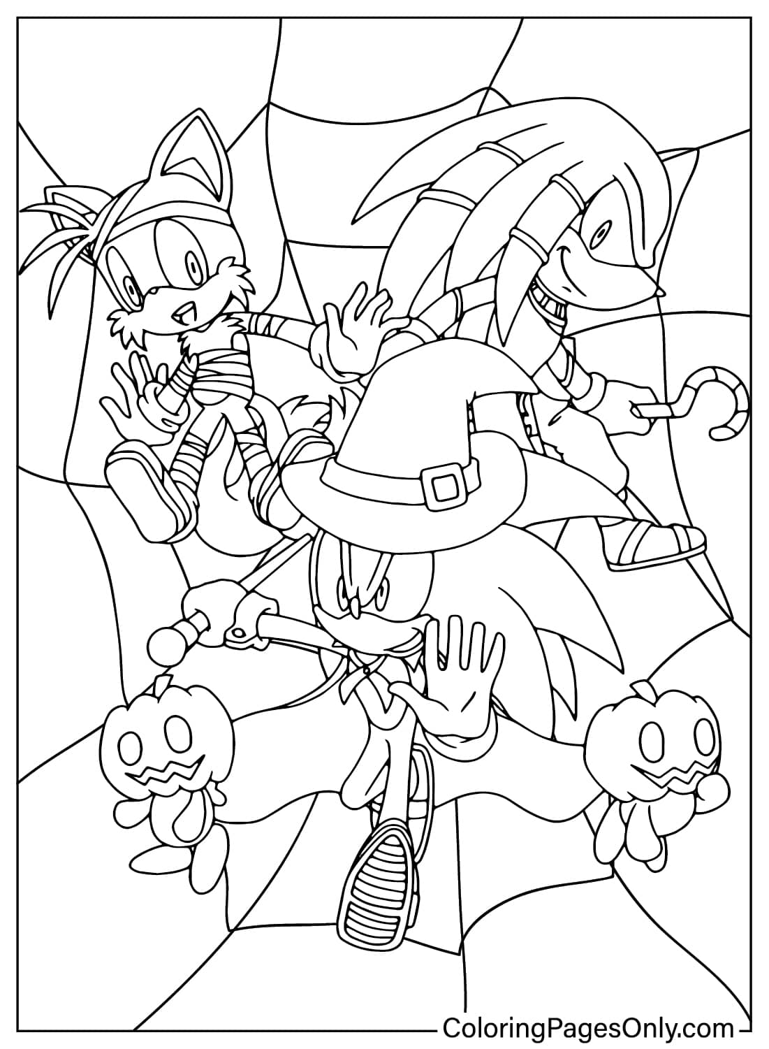 Sonic The Hedgehog Halloween Free Printable Coloring Pages