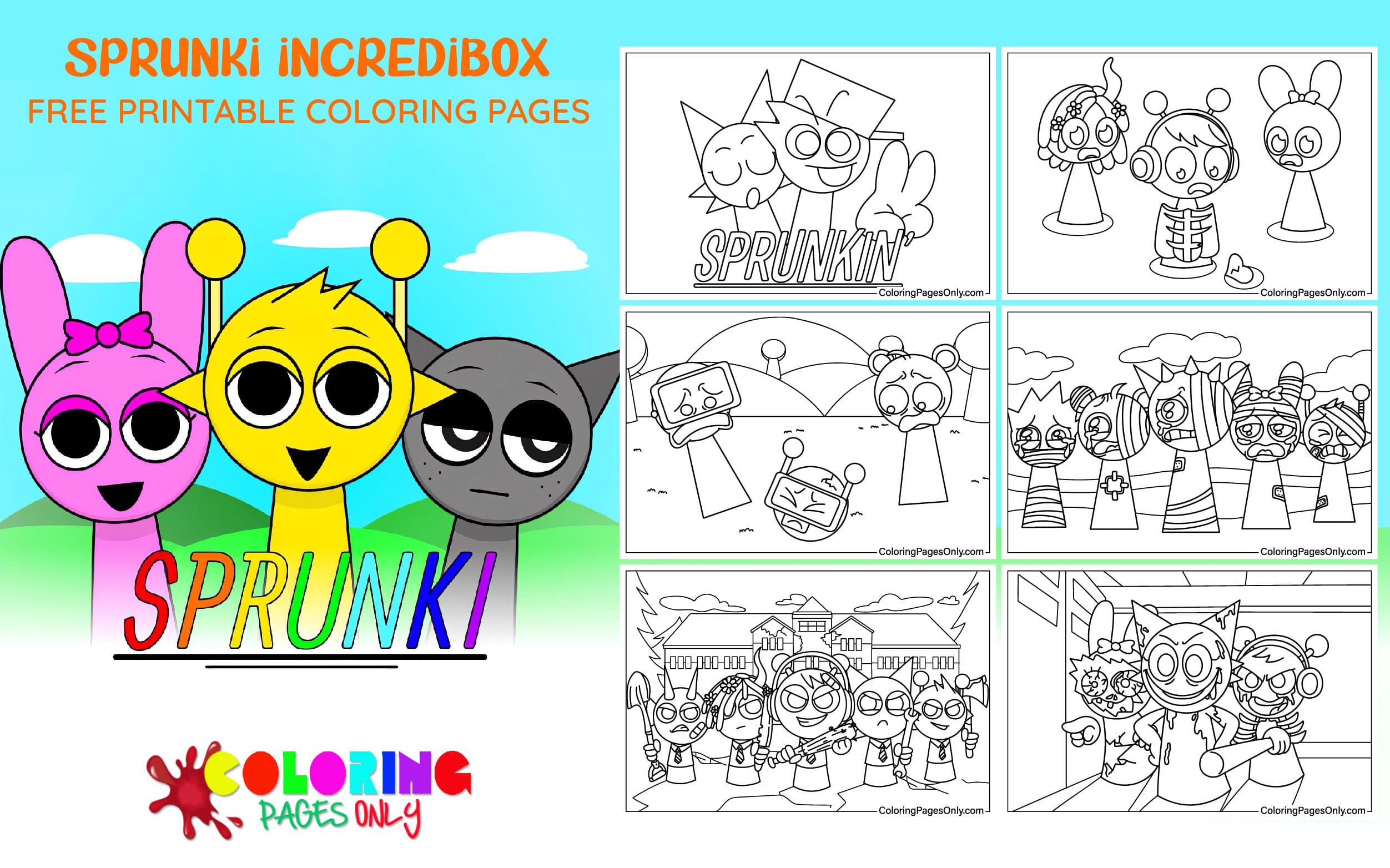 Dibujos Para Colorear Sprunki Incredibox Coloringpagesonly