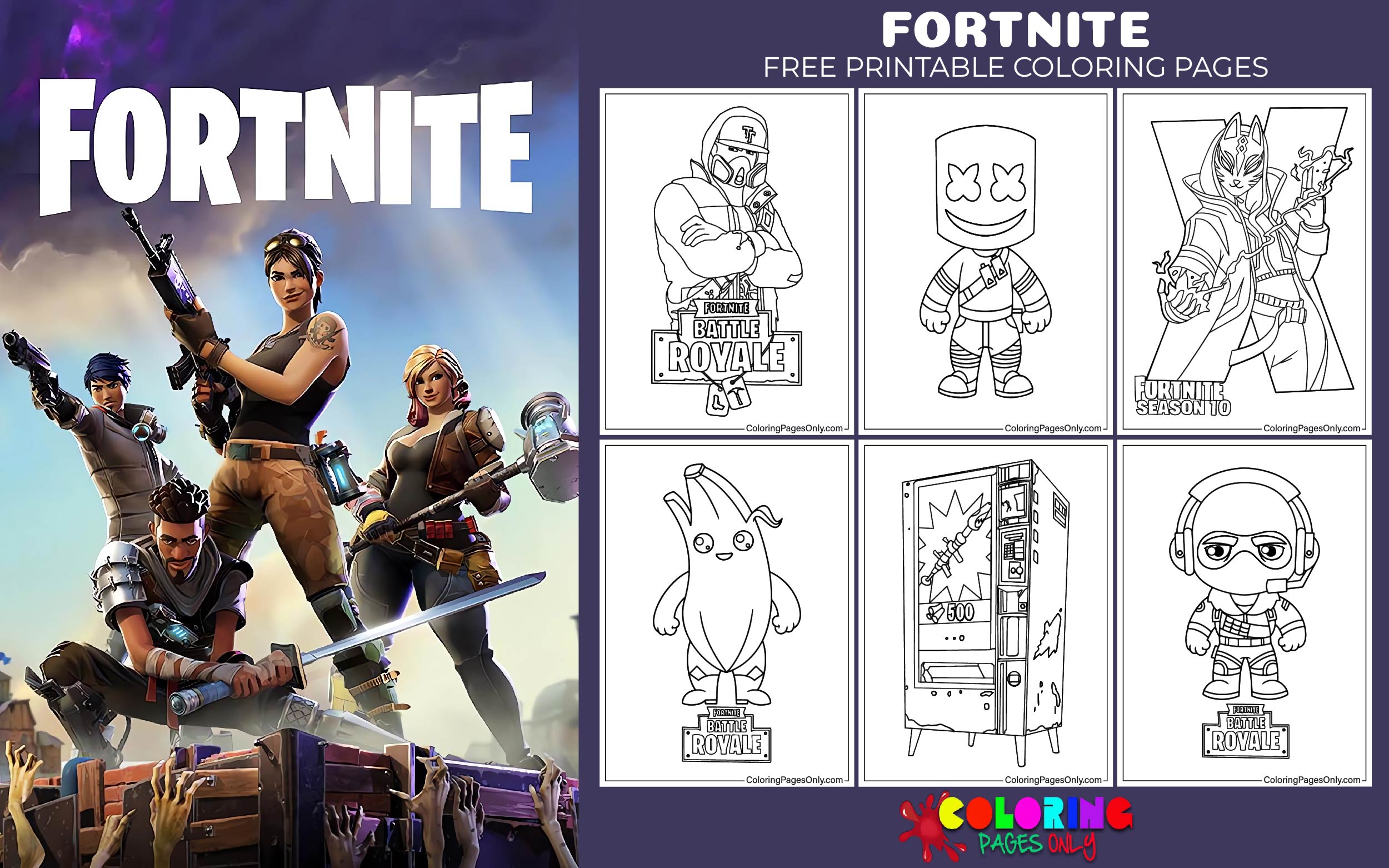 Pagine Da Colorare Di Fortnite Disegni Divertenti E Creativi Per Tutte