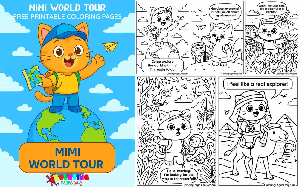 Mimi World Tour Coloring Pages - Free Printable PDF & Online Coloring