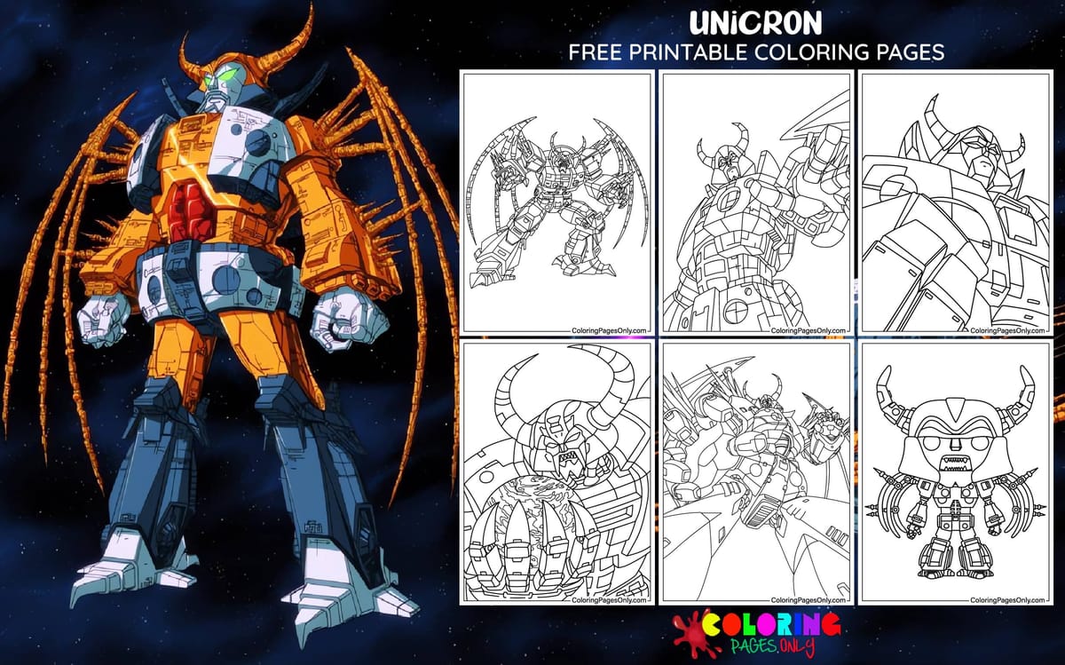 Unicron Coloring Pages - Free Printable PDF & Online Coloring