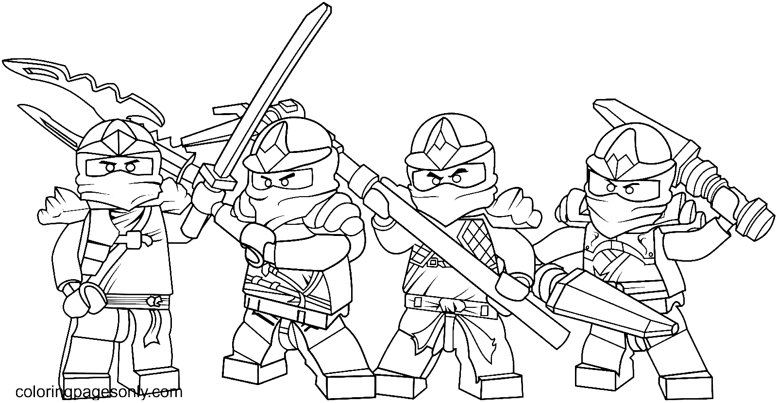 Lego Ninja Fighting Coloring Pages   Ninja Coloring Pages ...