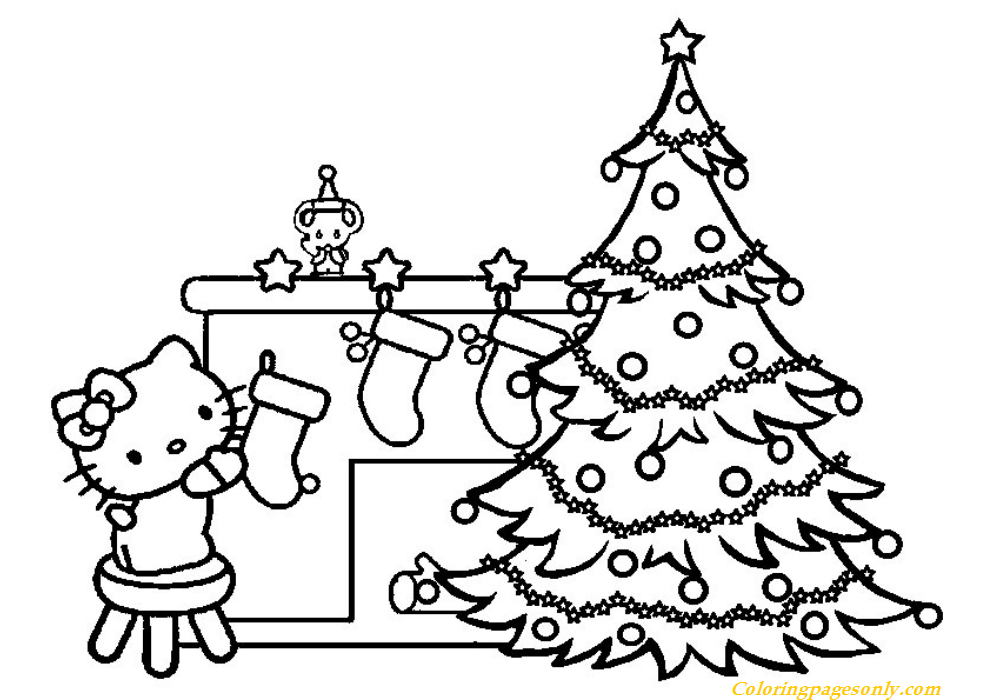 Download Hello Kitty Merry Christmas Coloring Pages - Coloring ...