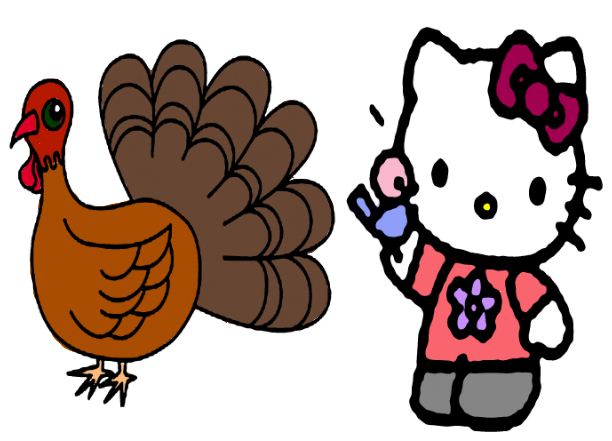 Happy Thanksgiving Hello Kitty Coloring Article - Coloring Articles
