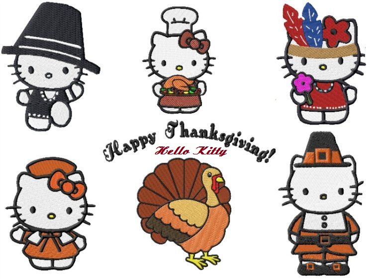 Happy Thanksgiving Hello Kitty Coloring Article - Coloring Articles