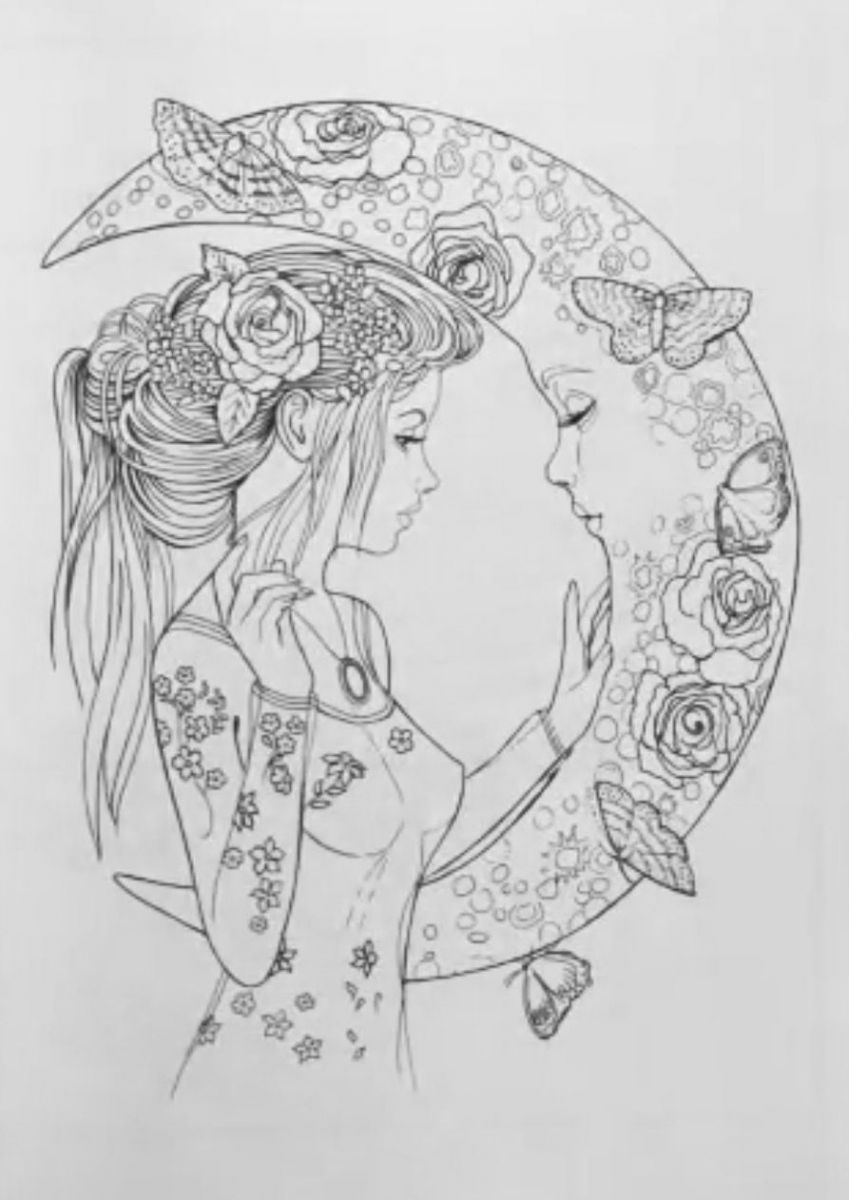 Beautiful Girl Coloring Pages for Adults Coloring Article - Coloring ...