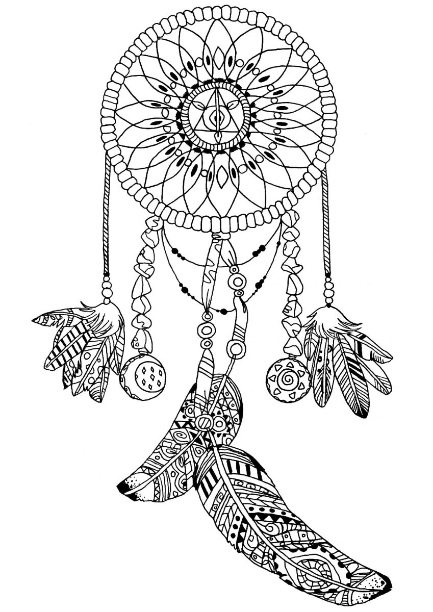 Dreamcatcher coloring pages