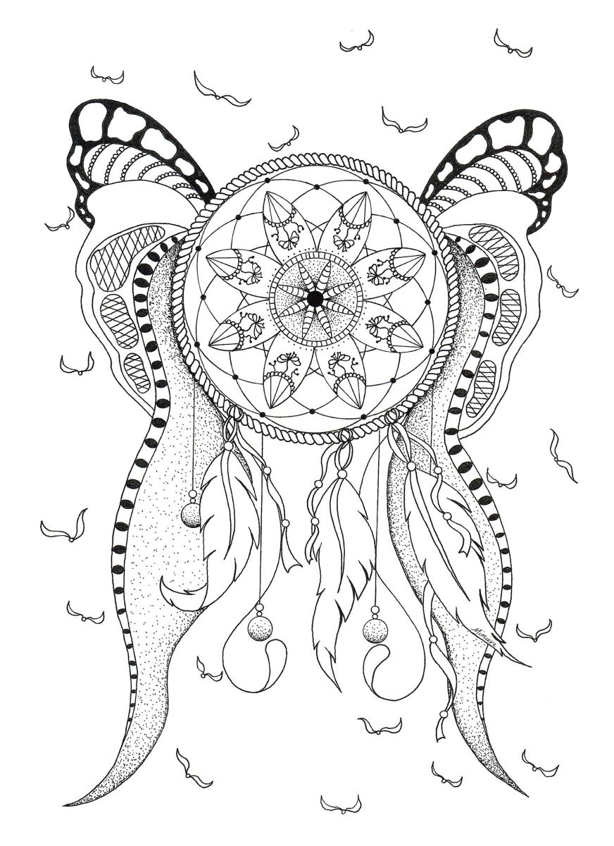 Dreamcatcher coloring pages