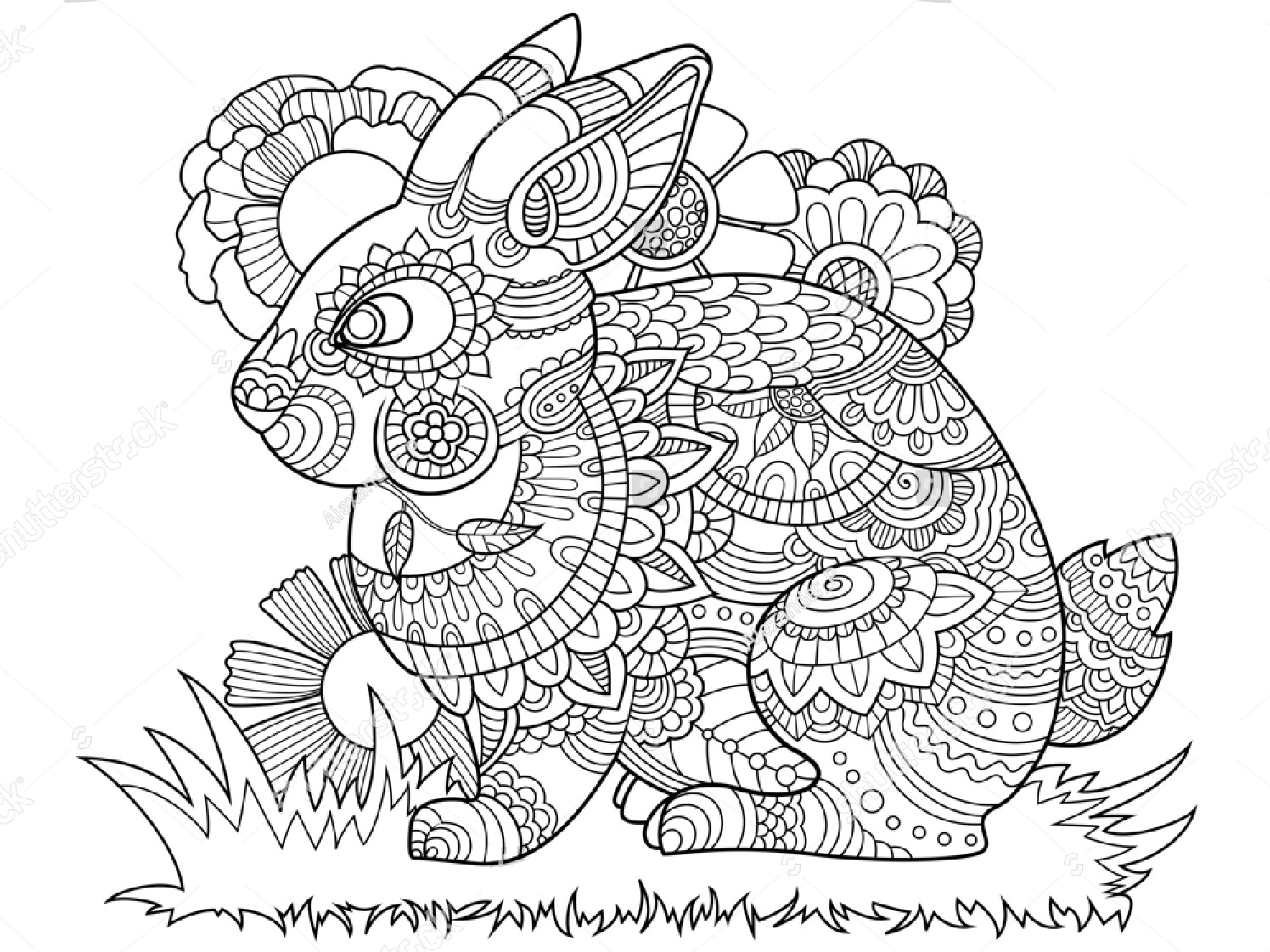 Rabbit coloring pages