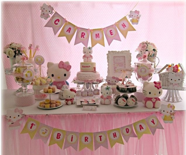 hello kitty dessert table