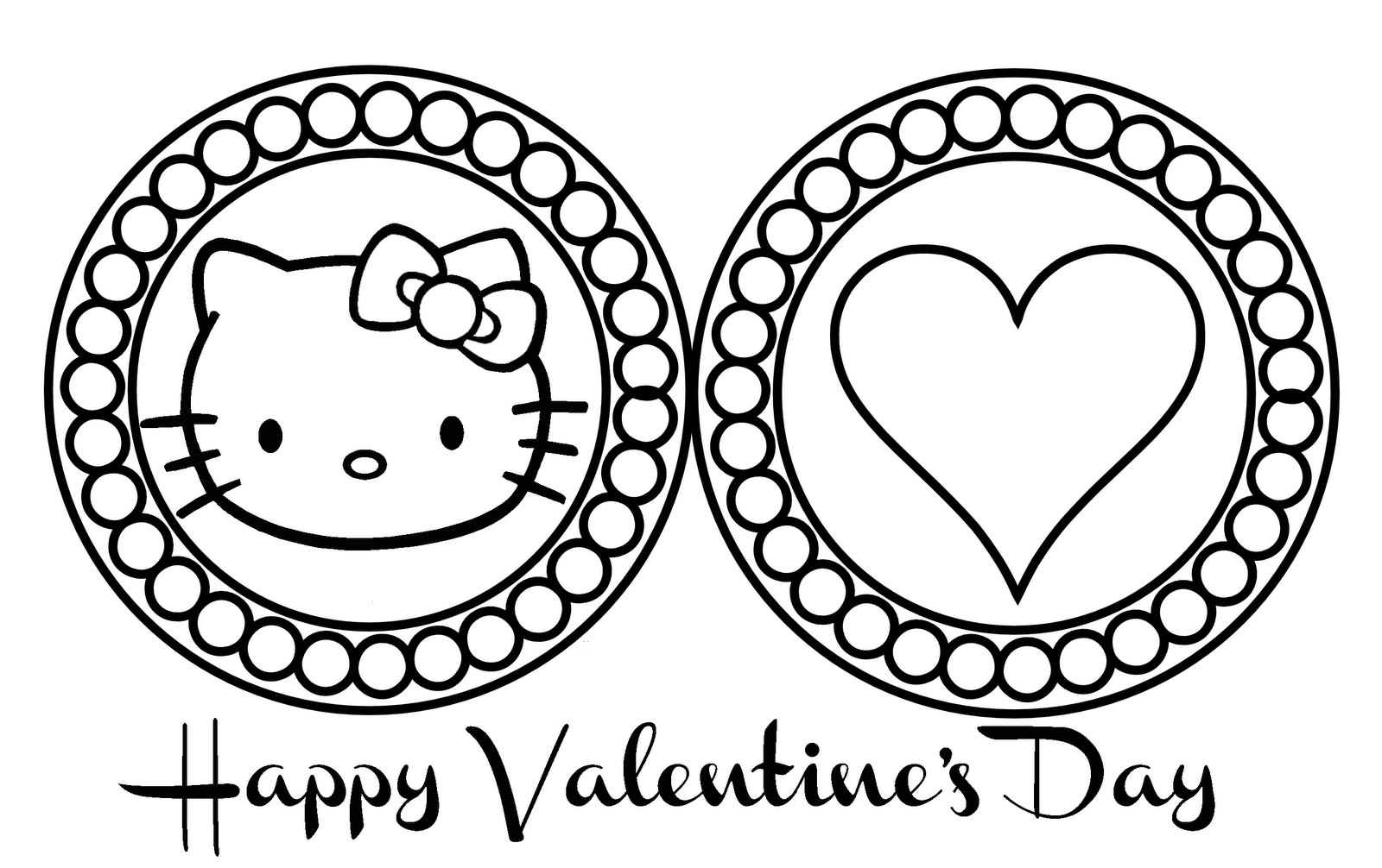 Hello Kitty Valentine's Day Coloring Page Coloring Article - Coloring