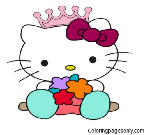 Mooie kleurplaten van Hello Kitty zijn uitstekende producten voor kinderen