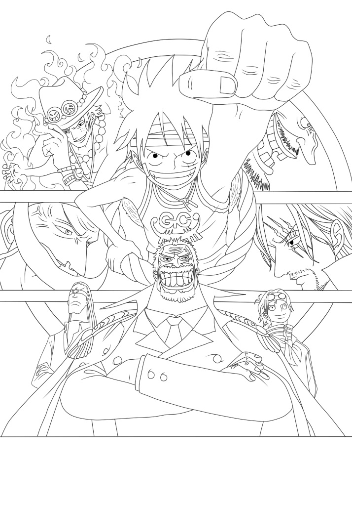 Luffy Coloring Page
