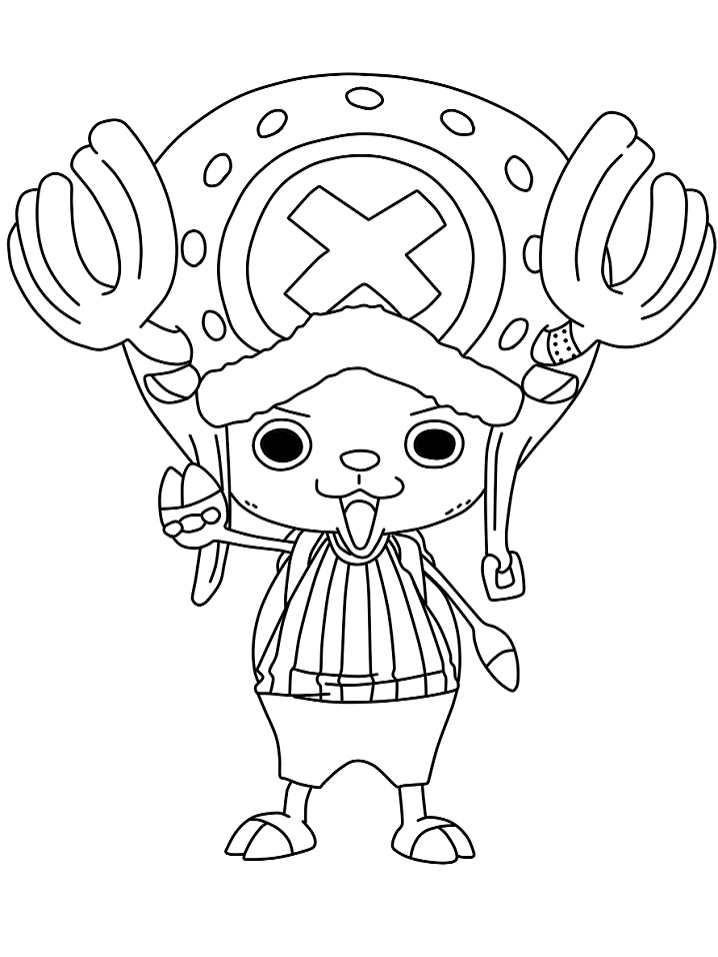 Happy Chopper Coloring Page