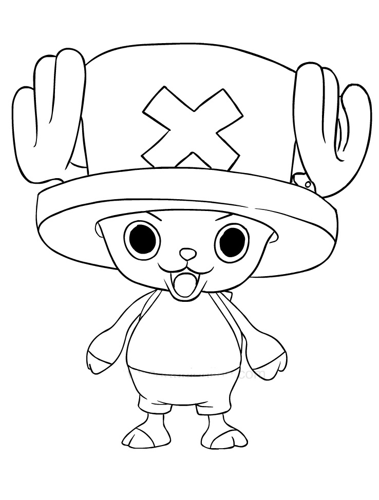 Tony Tony Chopper Smiling Coloring Pages