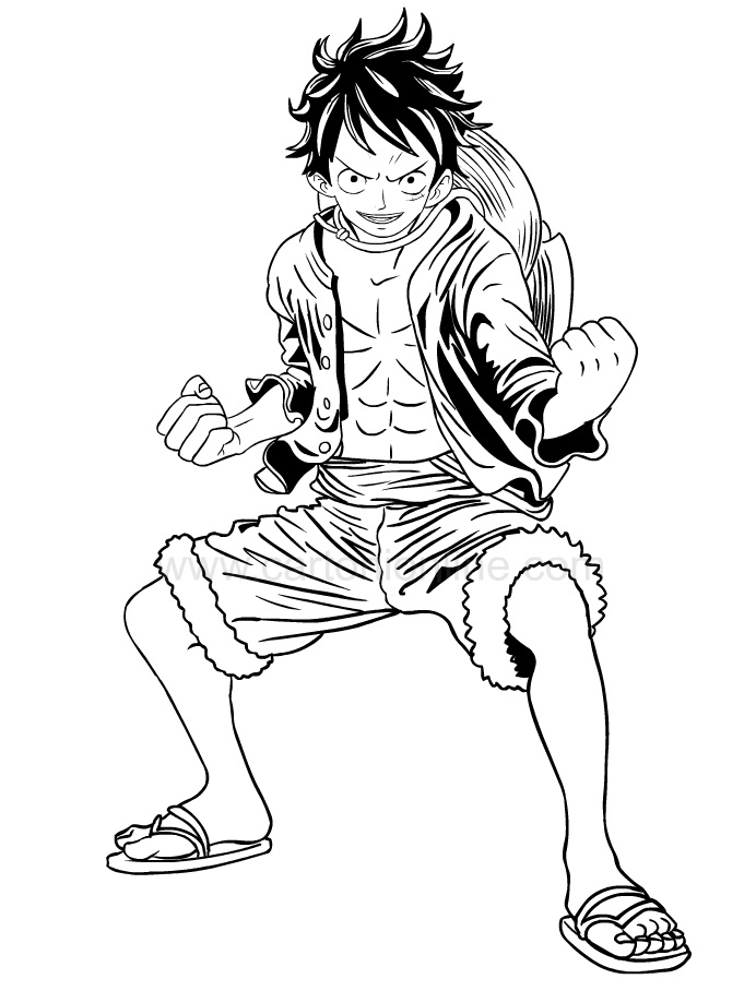 Luffy Action Coloring Pages One Piece Coloring Pages Coloring Pages For Kids And Adults