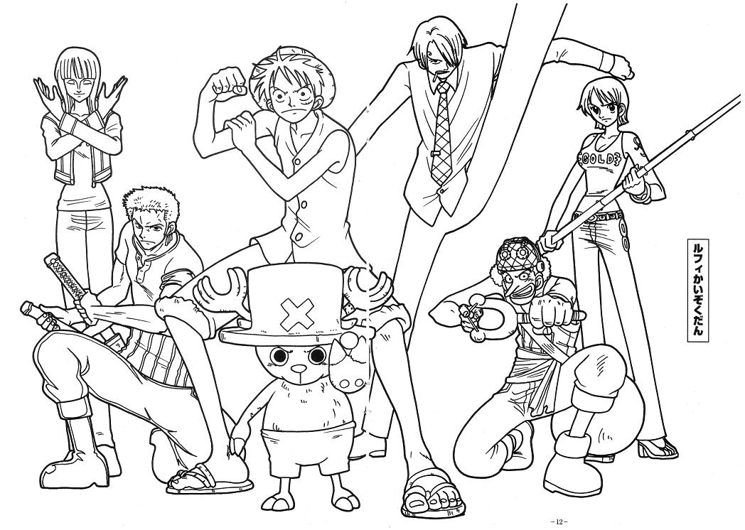 Colorir com personagens de One piece - Mangas - Coloring Pages for Adults