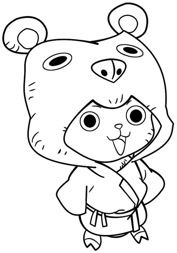 Chopper Wearing Cute Suit Coloring Page