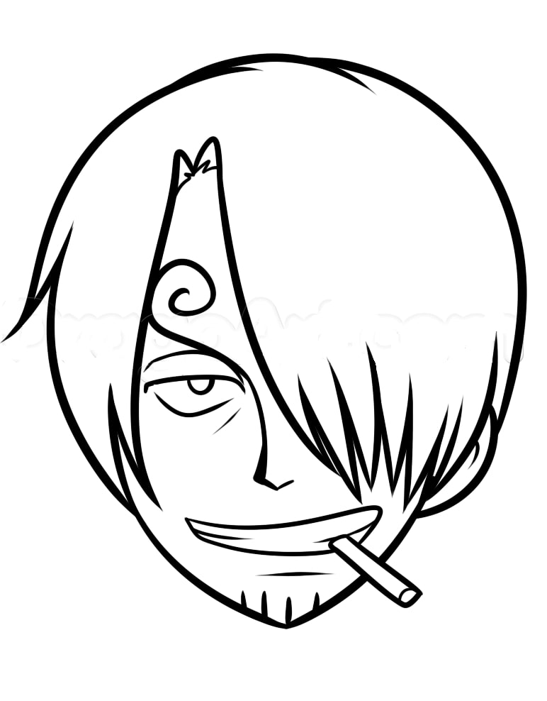 Sanji’s Face Coloring Pages