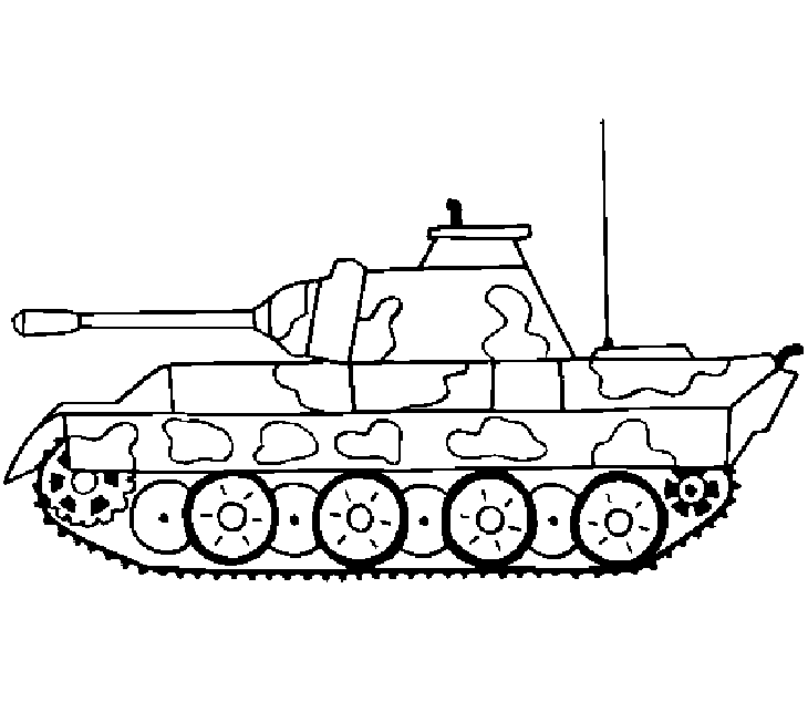 2D Tank Kleurplaat