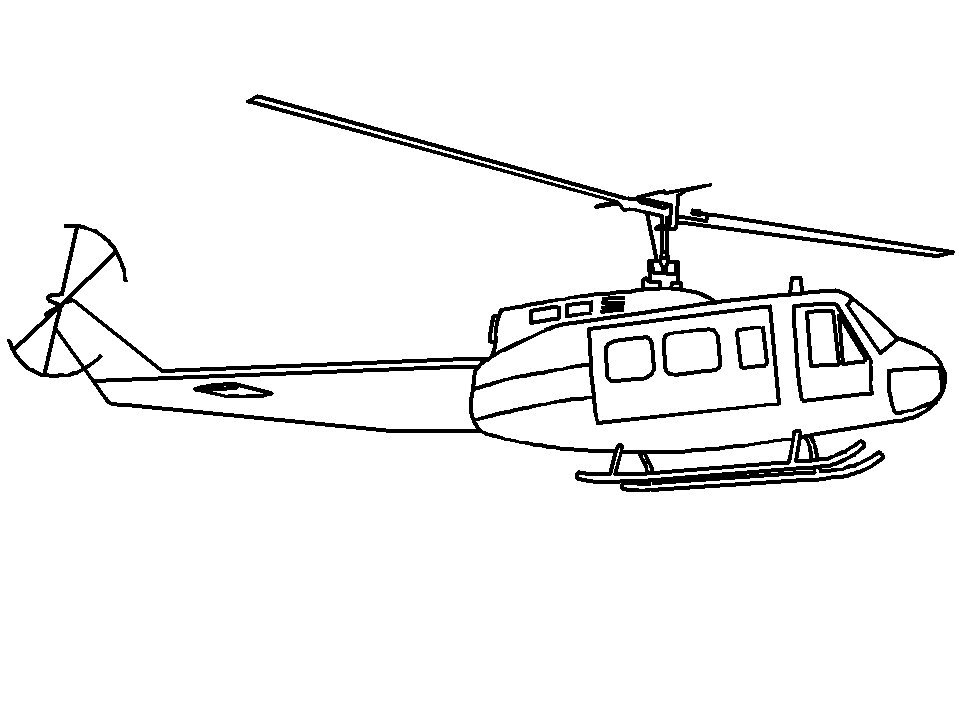 Helikopter Kleurplaat