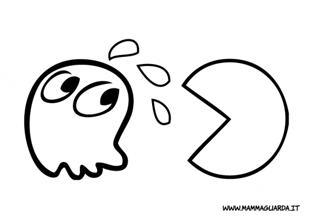 Раскраска Pac Man для печати