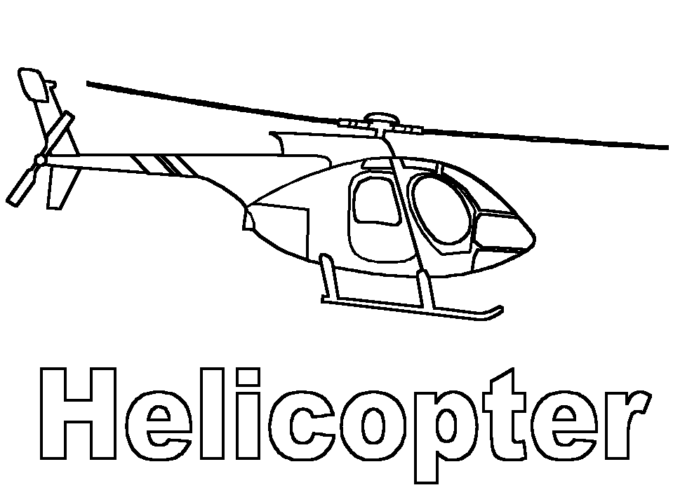 Helikopter Transport Kleurplaat