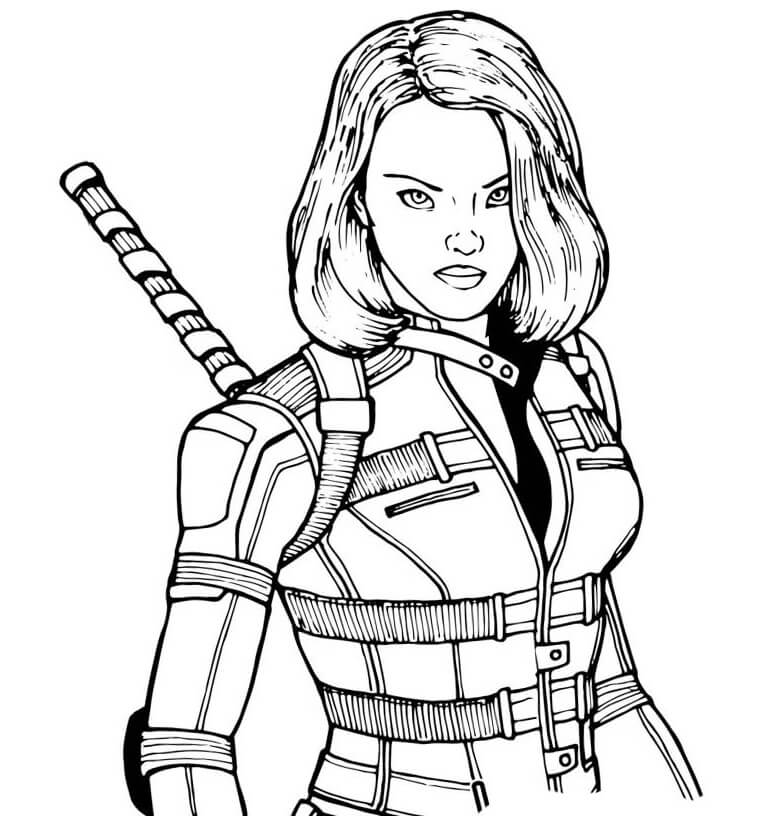 Angry Black Widow Coloring Pages