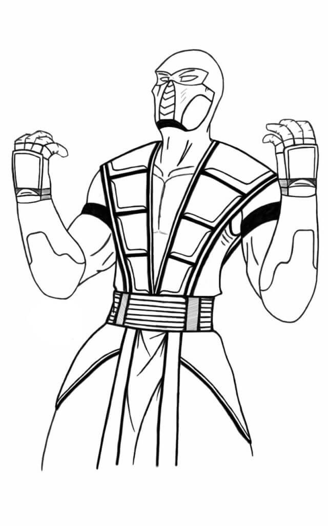 Angry Sub-Zero Coloring Pages