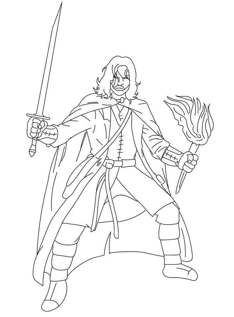 Aragorn Coloring Page