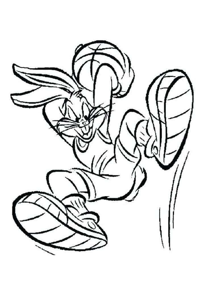Bugs Bunny Space Jam Coloring Page