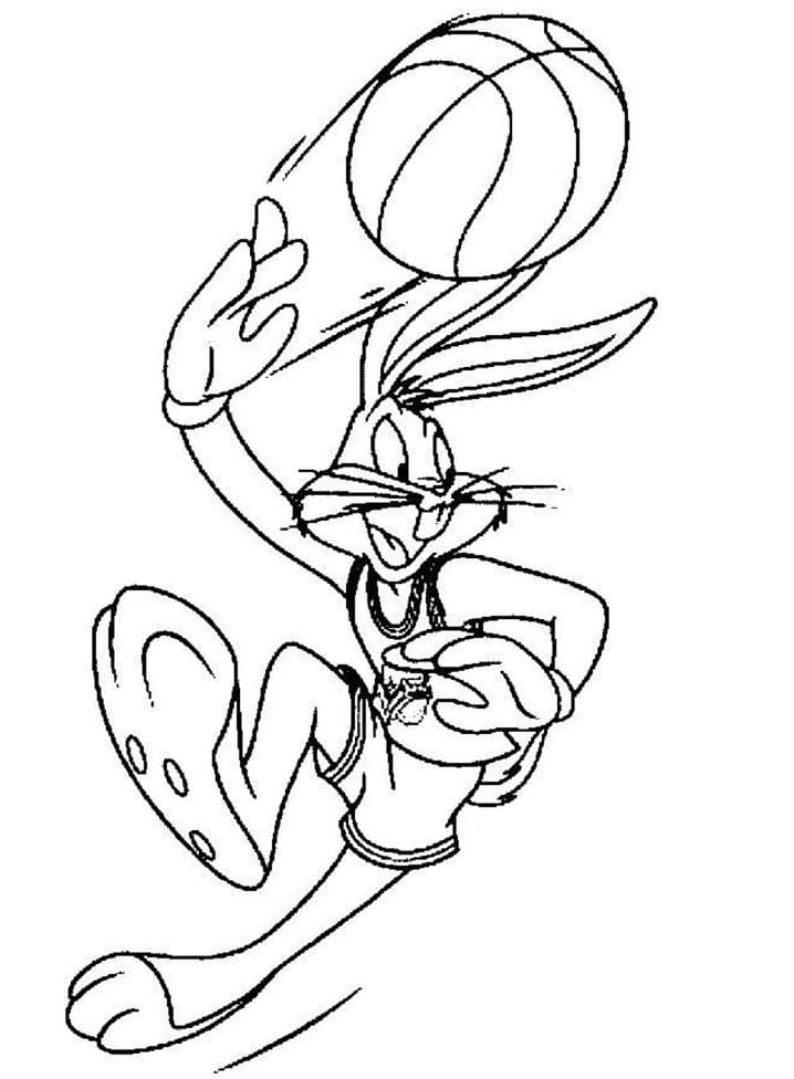 Bugs Bunny in Space Jam Coloring Page