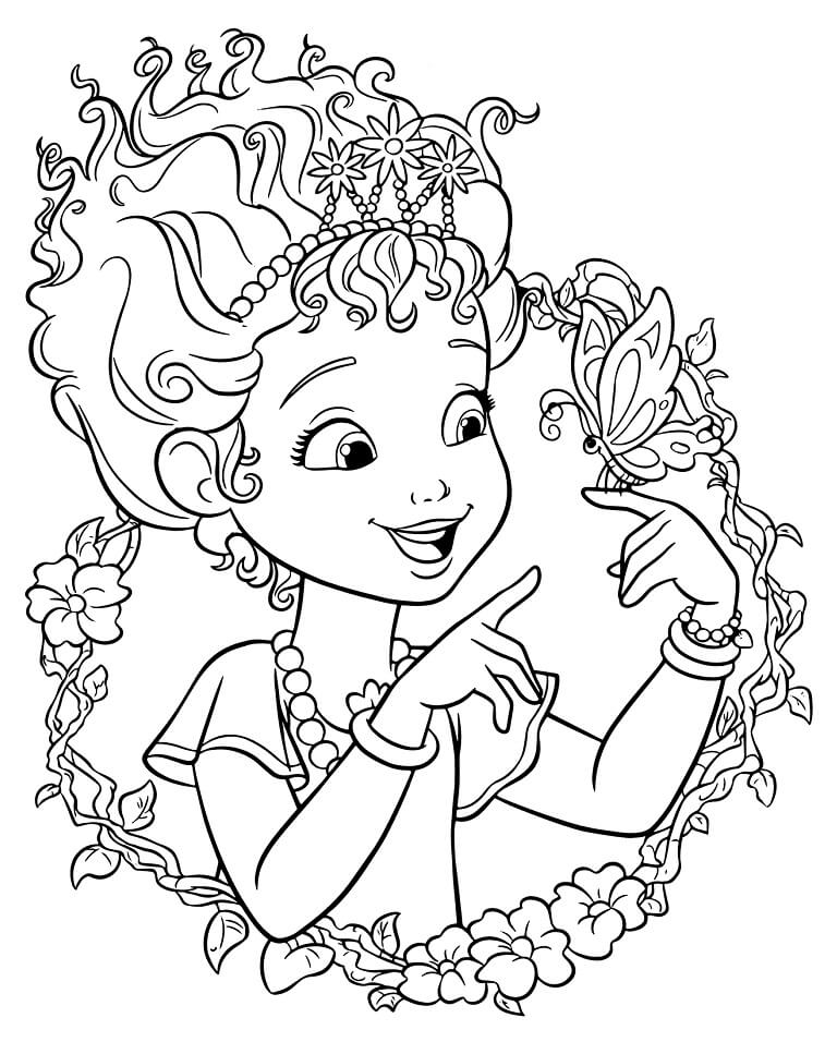 Butterfly and Fancy Nancy Coloring Pages
