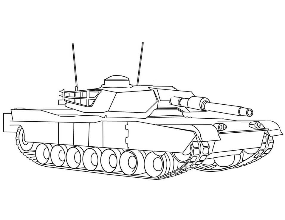 Cool Tank Coloring Page